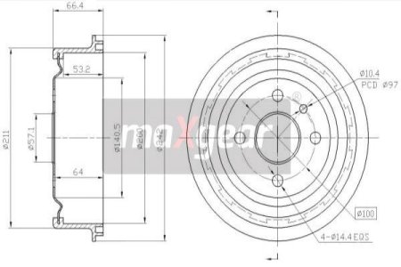Bęben hamulcowy MAXGEAR 19-0824 0568057