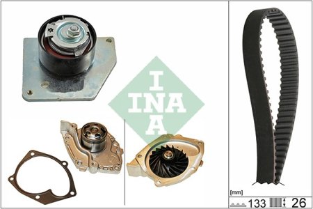 ZESTAW ROZRZĄDU Z PASKIEM + POMPA WODY INA 530057930 QBPK8740