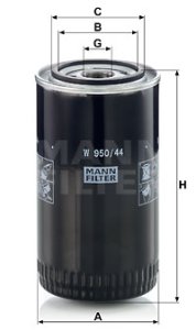 Filtr oleju MANN-FILTER W95044 VALTRA 