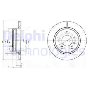 TARCZA HAMULC. BMW 3 E46  98-05 TYŁ