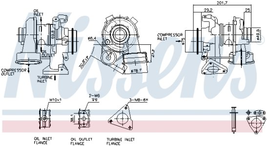 TURBOSPRĘŻARKA NISSENS 93081 6400901780 MERCEDES