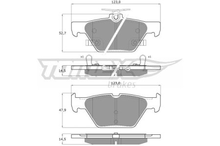 Klocki hamulcowe TOMEX 1871 26696AL000 SUBARU LEGACY VI  15- TYŁ