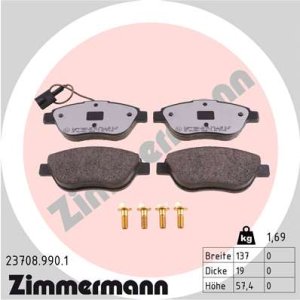 Klocki hamulcowe ZIMMERMANN 237089901 23708184 FIAT STILO  01-08 1,8-1,9JTD Z CZUJ