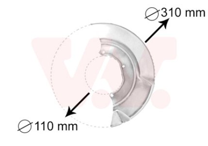 OSŁONA TARCZY HAMULCOWEJ VAN WEZEL 5874371 7D0407343B VW