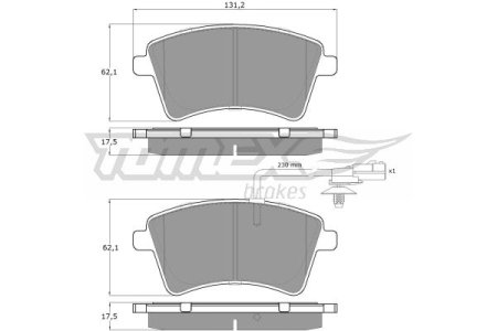 KLOCKI HAMULC. RENAULT KANGOO  08- PRZÓD Z CZUJ.