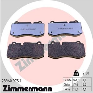 Klocki hamulcowe ZIMMERMANN 239609751 23960176 MERCEDES W221 S-KLASA  05