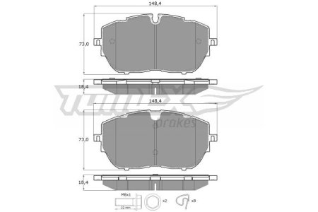 KLOCKI HAMULC. PEUGEOT 308 II GT  14- PRZÓD