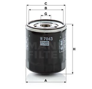 Filtr oleju MANN-FILTER W7043 FORD