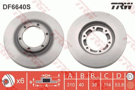 TARCZA HAMULC. MITSUBISHI CANTER  01-10 PRZÓD