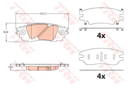 Klocki hamulcowe TRW GDB2183 0446648160 TOYOTA C-HR  16- TYŁ