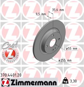 Tarcza hamulcowa ZIMMERMANN 370440120 N24326251 MAZDA MX-5  15- tył