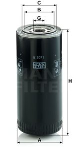 Filtr oleju MANN-FILTER W9071 CATERPILLAR D6 