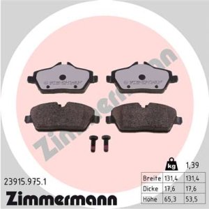 Klocki hamulcowe ZIMMERMANN 239159751 23915178 BMW 1 E87  04