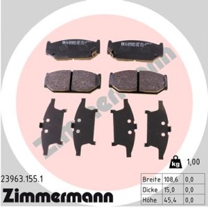 Klocki hamulcowe ZIMMERMANN 239631551 5581057K01 SUZUKI SWIFT przód
