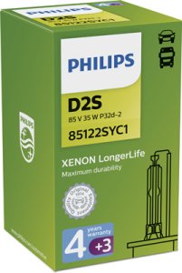 ŻARÓWKA XENON D2S LONGER LIFE PHILIPS 85122SYC1 D2S 4 LATA GWARANCJI