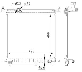 CHŁODNICA SILNIKA NISSAN