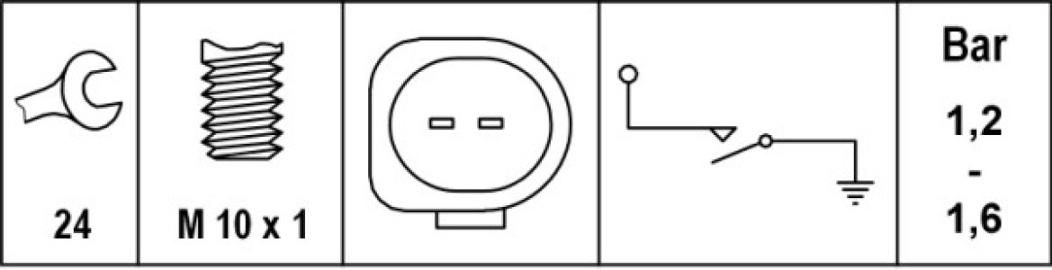 CZUJNIK CIŚNIENIA OLEJU HELLA 6ZL008280101 06D919081B VAG