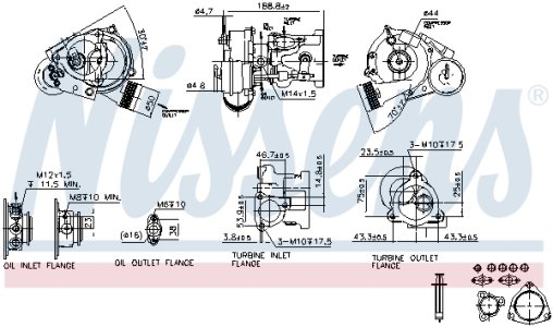 TURBOSPRĘŻARKA NISSENS 93021 53039700005 AUDI VW