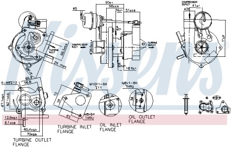 TURBOSPRĘŻARKA NISSENS 93073 8200119854 DACIA NISSAN RENAULT