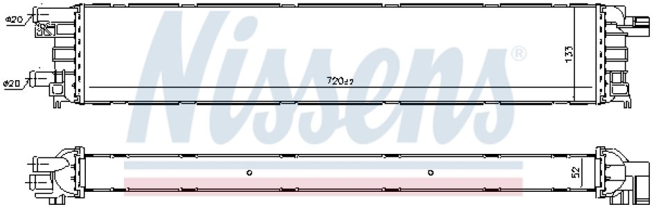 CHŁODNICA INTERCOOLERA NISSENS 60355 4G0145804 AUDI