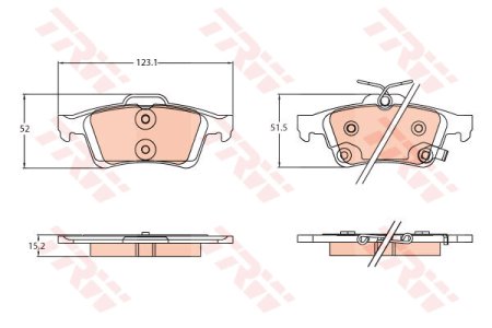 KLOCKI HAMULC. FORD FOCUS III 2,3 RS  15- TYŁ