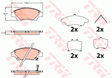 KLOCKI HAMULC. HONDA JAZZ  15- PRZÓD