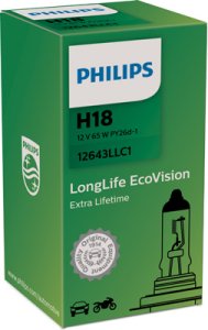 ŻARÓWKA H18 65W LONGLIFE PHILIPS 12643LLC1 H18