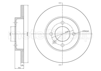 Tarcza hamulcowa CIFAM 800186C 357615301 VW PASSAT  88-97