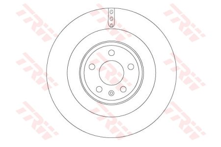 Tarcza hamulcowa TRW DF6343S 4H0615601F AUDI A6  11- TYŁ