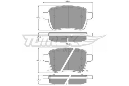 KLOCKI HAMULC. OPEL CORSA E  14- TYŁ