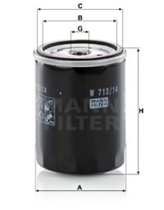 FILTR OLEJU MANN-FILTER W71314 BMC LEYLAND-FREIGHT ROVER 