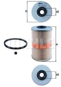 FILTR PALIWA OPEL RENAULT MAHLE FILTER KX204D 