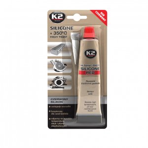 K2-SILIKON CZERWONY 85G 350 ST.