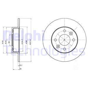 TARCZA HAMULCOWA DELPHI BG2258 RENAULT 5