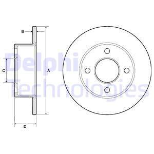 TARCZA HAMULCOWA DELPHI BG2343 AUDI 100