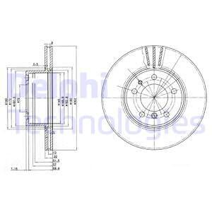 TARCZA HAMULCOWA BMW 5 E34 DELPHI BG2433 
