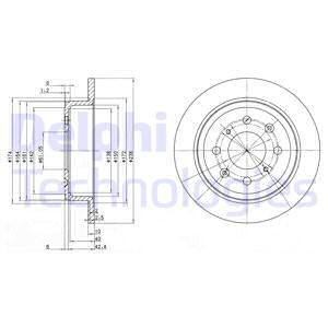 TARCZA HAMULCOWA TYŁ DELPHI BG2538 HONDA CIVIC VI -01 