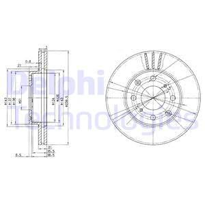 TARCZA HAMULCOWA DELPHI BG2673 HONDA CIVIC
