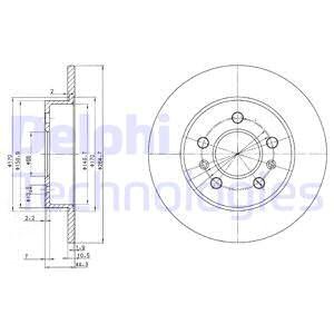 TARCZA HAMULCOWA DELPHI BG2696 RENAULT LAGUNA