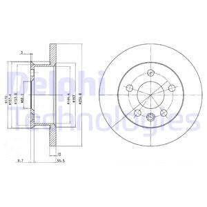 TARCZA HAMULCOWA DELPHI BG2716 VW TRANSPORTER T4