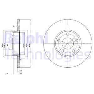 TARCZA HAMULCOWA DELPHI BG2749 AUDI 100