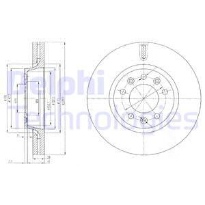 TARCZA HAMULCOWA DELPHI BG4084 FIAT SCUDO 07