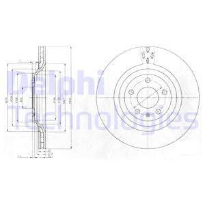 TARCZA HAMULCOWA DELPHI BG4087 AUDI A6 ALLROAD 06