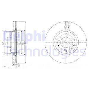 TARCZA HAMULCOWA DELPHI BG4149 OPEL CORSA C/D CDTI