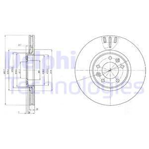 TARCZA HAMULCOWA DELPHI BG4150 CITROEN C6