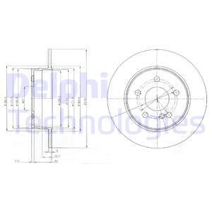 TARCZA HAMULCOWA DELPHI BG4152 MERCEDES C W204