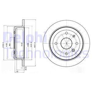 TARCZA HAMULCOWA TYŁ DELPHI BG4194 CHEVROLET EVANDA 