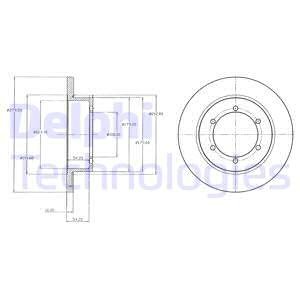 TARCZA HAMULCOWA DELPHI BG4218 NISSAN CABSTAR