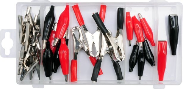 ZESTAW KROKODYLKOW ELEKTRYCZNYCH 28SZT.