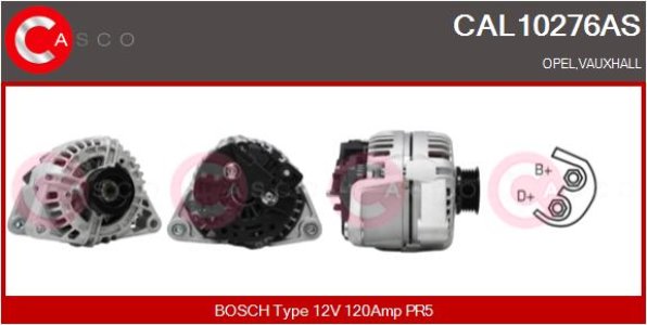 ALTERNATOR 12V 120A CASCO CAL10276AS 